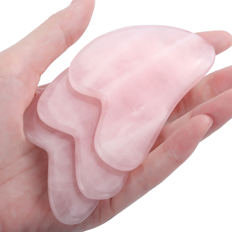 Gua Sha Tool Rose Quartz - Rose Quartz Jade Guasha Massage Tool