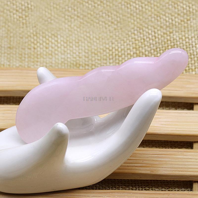 Natural Rose Quartz Jade Guash - Gua Sha Tool Rose Quartz ulasan dan harga