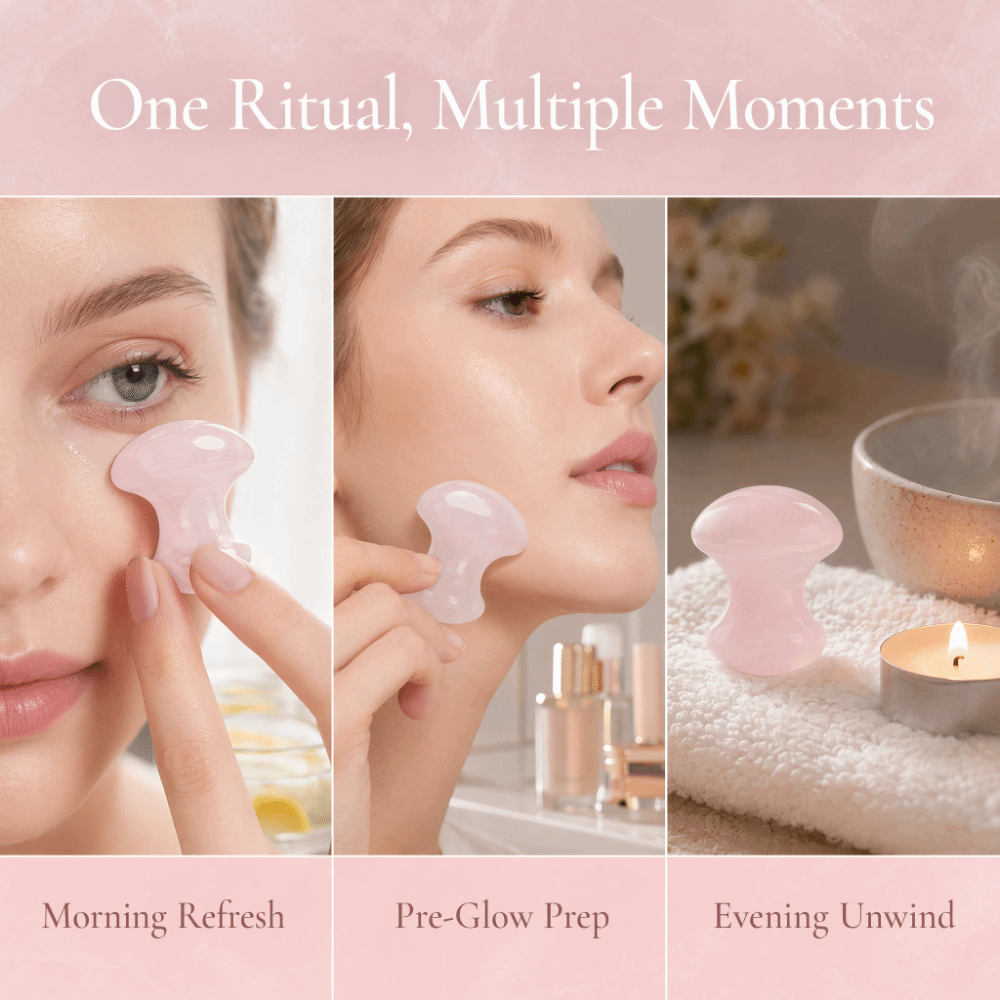 Crystal Rose Quartz Massage St - Gua Sha Tool Rose Quartz ulasan dan harga
