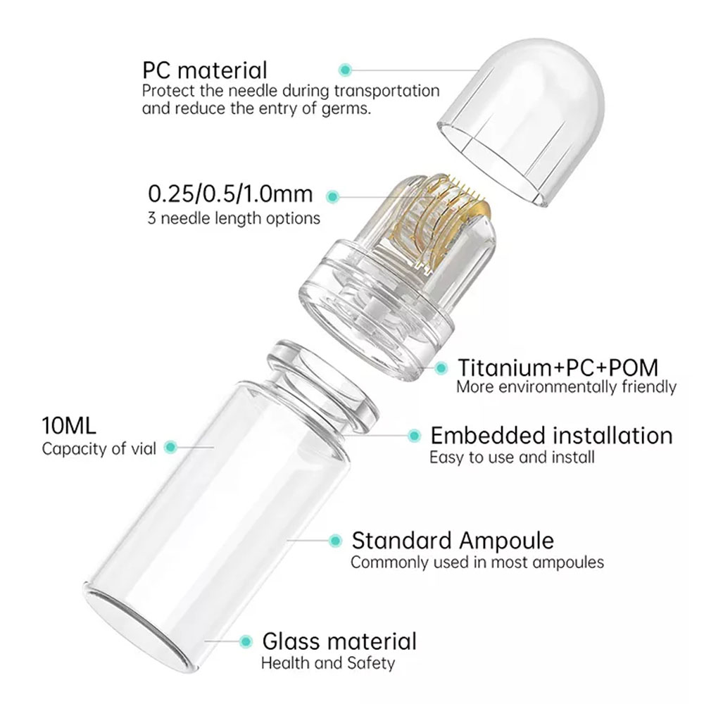 1PCS 64Pins Titanium Micro Nee - Derma Roller 0.25 ulasan dan harga