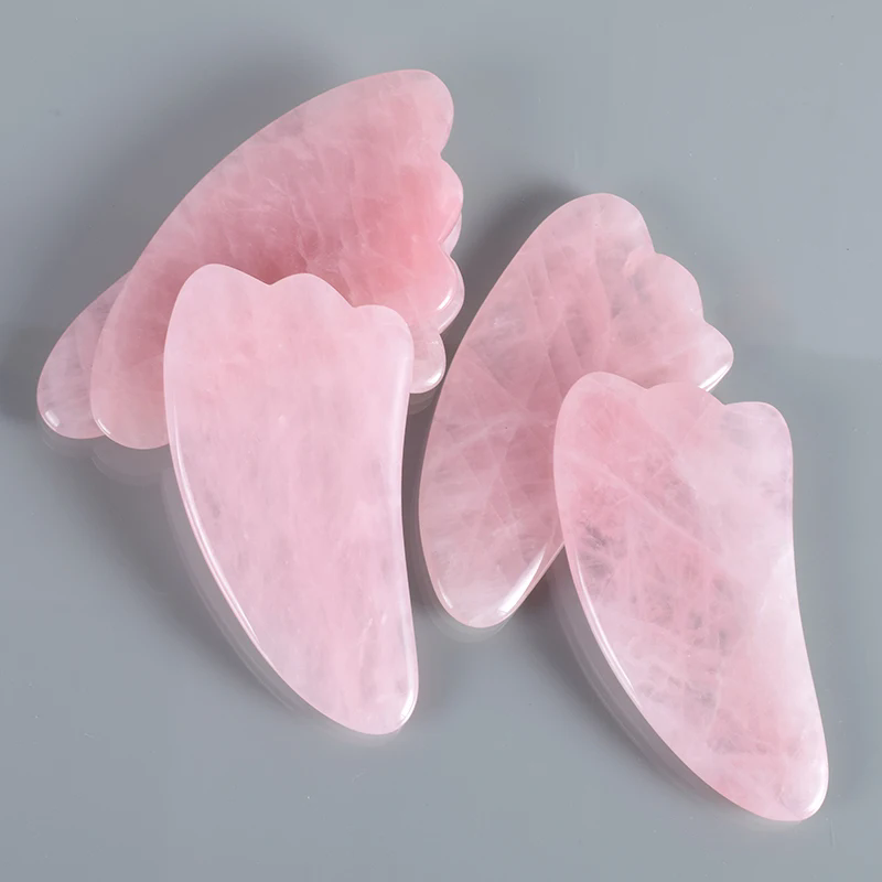 Rose Quartz Gua Sha Board Natu - Gua Sha Tool Rose Quartz ulasan dan harga