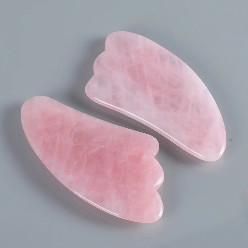 Rose Quartz Gua Sha Board Natu - Gua Sha Tool Rose Quartz ulasan dan harga