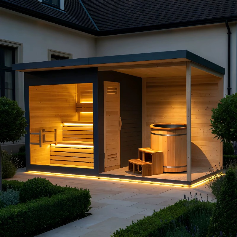 Wood Sauna Cabin Matching Ice  - Spa Wellness Resorts ulasan dan harga