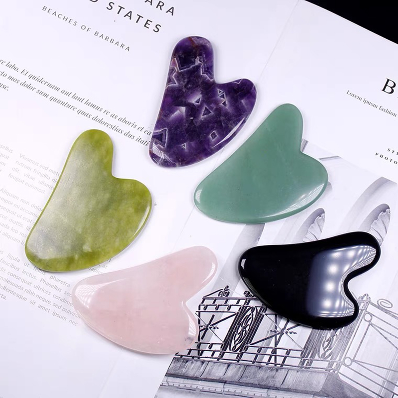 1Pc New Stone Gua Sha Massage  - Gua Sha Tool Rose Quartz ulasan dan harga