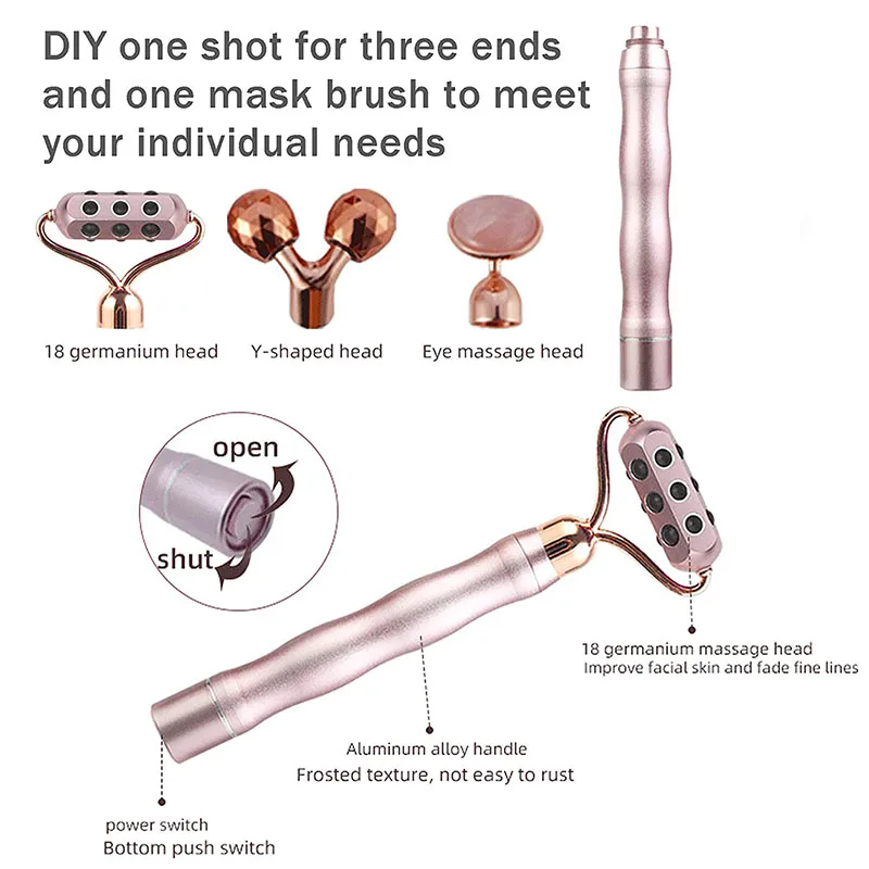 3 In 1 3D Roller Germanium Sto - Gua Sha Tool Rose Quartz ulasan dan harga