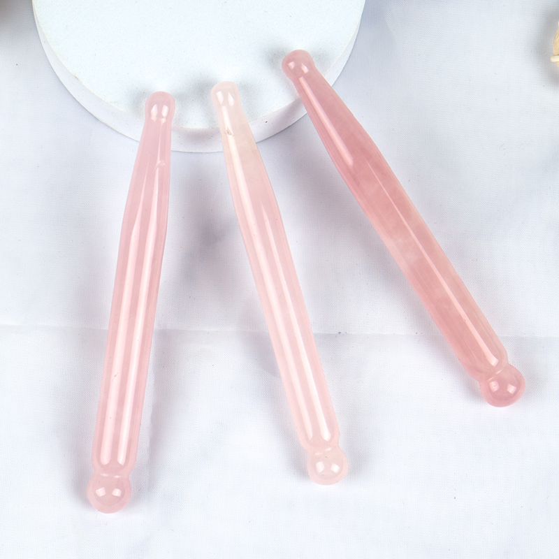Eye Massage Pen Natural Rose Q - Gua Sha Tool Rose Quartz ulasan dan harga