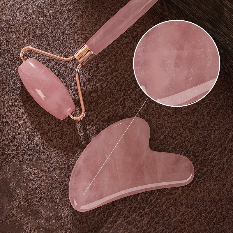 Rose Quartz Face Roller Gua Sh - Gua Sha Tool Rose Quartz ulasan dan harga