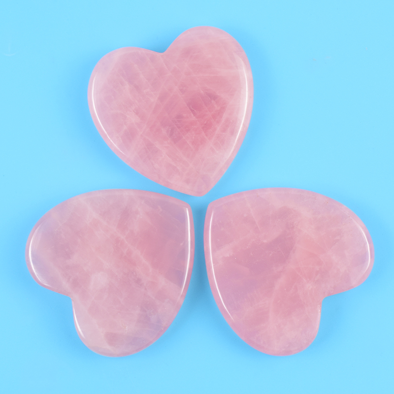 Rose Quartz Heart Shape Face C - Gua Sha Tool Rose Quartz ulasan dan harga